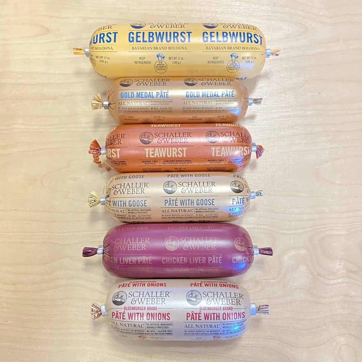 Selection of sausages and pâtés